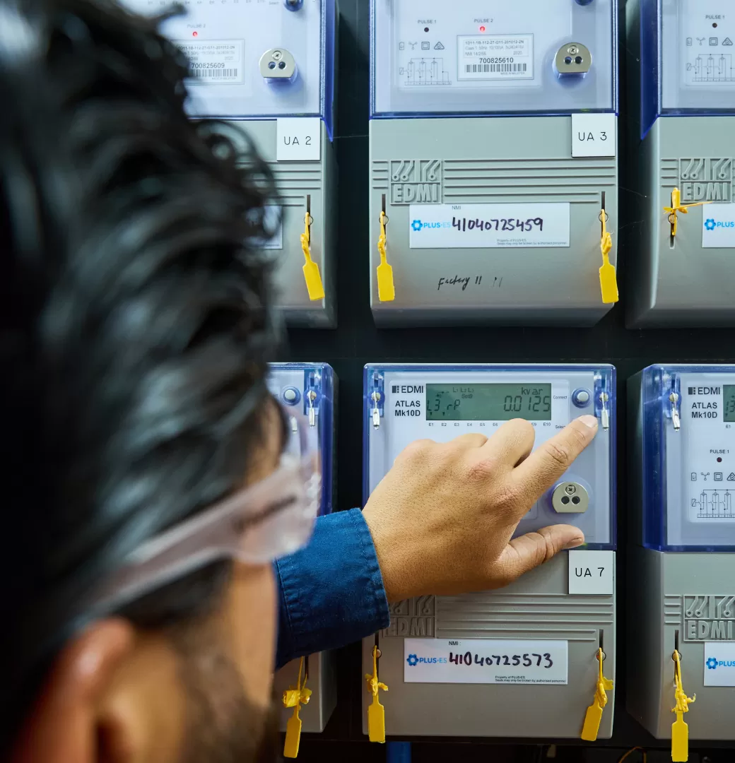Electrician Checking Smart Meter